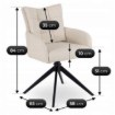 Mebel Elite Вращающееся кресло для гостиной July кремового цвета, ME.JULY/KR/T/K - Home Club, изображение 7
