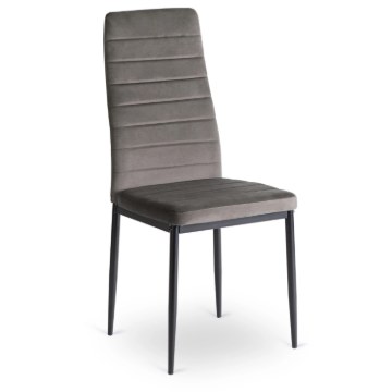 Mebel Elite Стілець Naris сірий велюровий, ME.NARIS/P/CZ/V/K - Home Club