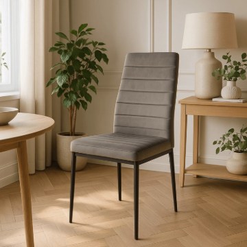 Mebel Elite Стілець Naris сірий велюровий, ME.NARIS/P/CZ/V/K - Home Club
