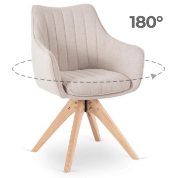 Mebel Elite Вращающееся кресло Lemon светло-бежевого цвета, ME.LEMON/JBZ/T/K - Home Club