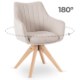 Mebel Elite Обертове крісло Lemon світло-бежевого кольору, ME.LEMON/JBZ/T/K - Home Club