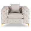 Mebel Elite Кресло Sorrento 1S кремового цвета из велюра, ME.SORRENTO1S/KR/V/FW - Home Club, изображение 3