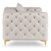 Mebel Elite Кресло Sorrento 1S кремового цвета из велюра, ME.SORRENTO1S/KR/V/FW - Home Club, изображение 4
