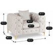 Mebel Elite Кресло Sorrento 1S кремового цвета из велюра, ME.SORRENTO1S/KR/V/FW - Home Club, изображение 9