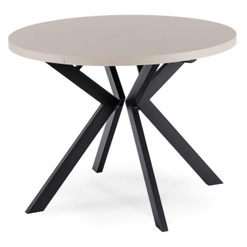 Mebel Elite Стол Lukas, раскладной, 100–250 см, цвет «Кашмир»/«Черный», ME.LUKAS/KASZ/CZ/S - Home Club