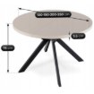 Mebel Elite Стіл Lukas, розкладний, 100–250 см, кашмір/чорний, ME.LUKAS/KASZ/CZ/S - Home Club, Зображення 12