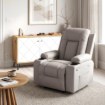 Mebel Elite Массажное кресло Box с функцией раскладывания, для отдыха, с подставкой для ног, серого цвета, из экокожи, ME.BOX/P/E/FW - Home Club, изображение 2
