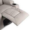Mebel Elite Массажное кресло Box с функцией раскладывания, для отдыха, с подставкой для ног, серого цвета, из экокожи, ME.BOX/P/E/FW - Home Club, изображение 13