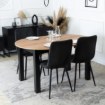 Mebel Elite Комплект: стіл Harry 102–142 см, дуб Craft/чорний, та 4 стільці Robin 2, чорні, W.HARRY/DC/CZ/S/ROBIN2/CZ/T/Z4/K - Home Club, Зображення 3
