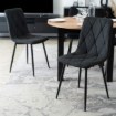 Mebel Elite Комплект: стіл Harry 102–142 см, дуб Craft/чорний, та 4 стільці Robin 2, чорні, W.HARRY/DC/CZ/S/ROBIN2/CZ/T/Z4/K - Home Club, Зображення 4