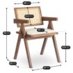 Mebel Elite Стілець Madera 2, горіх/бежевий, ажурний, ME.MADERA2/BZ/T/O/DK/K - Home Club, Зображення 6