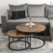 Mebel Elite Набор столиков Figo Max из дуба в стиле рустик, ME.MAXFIGO/DRU/CZ/L - Home Club, изображение 2