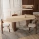 Mebel Elite Стол Dario, овальный, 200 см, травертин/орех, ME.DARIO/TRAW/O/S - Home Club