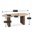 Mebel Elite Стіл Dario, овальний, 200 см, травертин/горіх, ME.DARIO/TRAW/O/S - Home Club, Зображення 10
