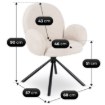 Mebel Elite Обертове крісло Musso, бежеве, з тканини «букле», ME.MUSSO/BZ/CZ/TB/K - Home Club, Зображення 7