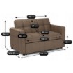Mebel Elite Раскладной кресло-кровать Aster для сна, коричневого цвета, ME.ASTER/BR/T/SOF - Home Club, изображение 10