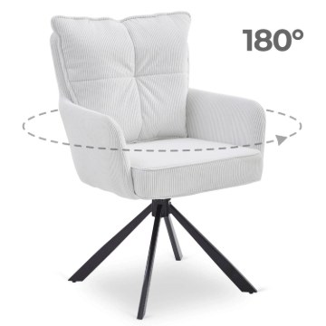 Mebel Elite Вращающееся кресло City кремового цвета из вельвета, ME.CITY/KR/SZTR/K - Home Club