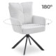 Mebel Elite Вращающееся кресло City кремового цвета из вельвета, ME.CITY/KR/SZTR/K - Home Club