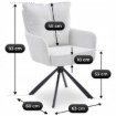 Mebel Elite Вращающееся кресло City кремового цвета из вельвета, ME.CITY/KR/SZTR/K - Home Club, изображение 9