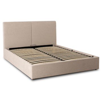 Mebel Elite Ліжко 160x200 Marsylia з ящиком для речей, бежеве, тканинне, ME.MARSYLIA/160/BZ/T/LOZZPOJ - Home Club