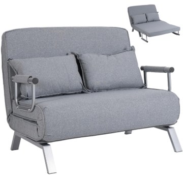 Mebel Elite Двомісне розкладне крісло Bart 2, сіре, ME.BART2/P/T/FW - Home Club