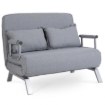 Mebel Elite Двухместное раскладное кресло Bart 2, серого цвета, ME.BART2/P/T/FW - Home Club, изображение 4