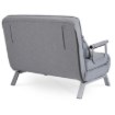 Mebel Elite Двухместное раскладное кресло Bart 2, серого цвета, ME.BART2/P/T/FW - Home Club, изображение 8