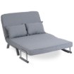Mebel Elite Двухместное раскладное кресло Bart 2, серого цвета, ME.BART2/P/T/FW - Home Club, изображение 9