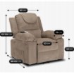 Mebel Elite Массажное кресло Fenix с электроприводом и функцией помощи при вставании, бежевого цвета, ME.FENIX2/BZ/T/FW - Home Club, изображение 10