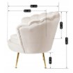 Mebel Elite Кресло Angel кремового цвета из велюра, ME.ANGEL/KR/V/FW - Home Club, изображение 8