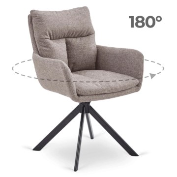 Mebel Elite Вращающееся кресло Paul светло-коричневого цвета, ME.PAUL/BR/CZ/T/K - Home Club