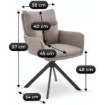 Mebel Elite Обертове крісло Paul світло-коричневого кольору, ME.PAUL/BR/CZ/T/K - Home Club, Зображення 8