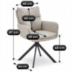 Mebel Elite Обертове крісло Paul, бежеве, ME.PAUL/BZ/CZ/T/K - Home Club, Зображення 8