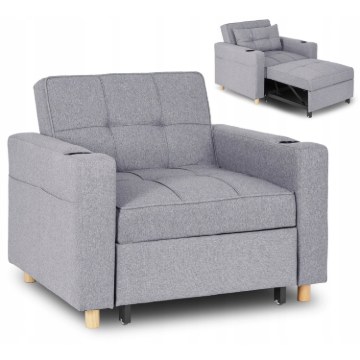 Mebel Elite Раскладной кресло Solor, серый, ME.SOLOR/P/T/FW - Home Club