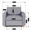 Mebel Elite Раскладной кресло Solor, серый, ME.SOLOR/P/T/FW - Home Club, изображение 10