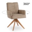 Mebel Elite Вращающееся кресло Bianco, коричневое, ME.BIANCO/BR/T/K - Home Club