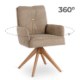 Mebel Elite Обертове крісло Bianco, коричневе, ME.BIANCO/BR/T/K - Home Club