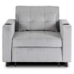 Mebel Elite Раскладной кресло Solor, серый, из вельвета, ME.SOLOR/P/CZ/SZTR/FW - Home Club, изображение 3
