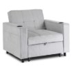 Mebel Elite Раскладной кресло Solor, серый, из вельвета, ME.SOLOR/P/CZ/SZTR/FW - Home Club, изображение 4