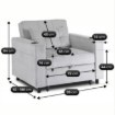 Mebel Elite Раскладной кресло Solor, серый, из вельвета, ME.SOLOR/P/CZ/SZTR/FW - Home Club, изображение 14