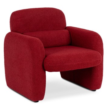 Mebel Elite Кресло для отдыха Togo бордового цвета из ткани «букле», ME.TOGO/BOR/TB/FW - Home Club