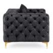 Mebel Elite Кресло Sorrento 1S, чёрное, велюровое, ME.SORRENTO1S/CZ/V/FW - Home Club, изображение 4