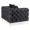 Mebel Elite Кресло Sorrento 1S, чёрное, велюровое, ME.SORRENTO1S/CZ/V/FW - Home Club, изображение 5