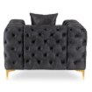 Mebel Elite Кресло Sorrento 1S, чёрное, велюровое, ME.SORRENTO1S/CZ/V/FW - Home Club, изображение 6