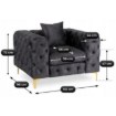 Mebel Elite Кресло Sorrento 1S, чёрное, велюровое, ME.SORRENTO1S/CZ/V/FW - Home Club, изображение 9