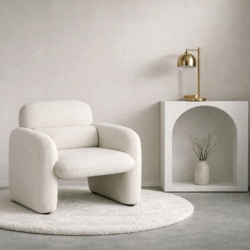 Mebel Elite Кресло для отдыха Togo кремового цвета, ME.TOGO/KR/T/FW - Home Club