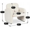 Mebel Elite Кресло для отдыха Togo кремового цвета, ME.TOGO/KR/T/FW - Home Club, изображение 9