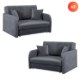 Mebel Elite Комплект із 2 двомісних крісел для сну Vero 2, сірий, PPHUE.BASIA2/PAROS6/Z2/FW - Home Club