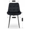 Mebel Elite Стул Chris, черный, велюровый, ME.CHRIS/CZ/V/K - Home Club, изображение 6