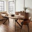 Mebel Elite Стіл Lukas, розкладний, 100–250 см, дуб у стилі рустик/чорний, ME.LUKAS/DRU/CZ/S - Home Club, Зображення 4